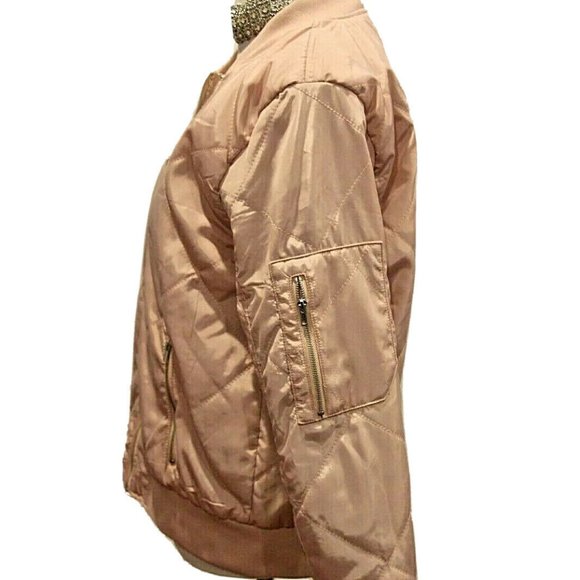 RUE21 Dusty Rose Quilted Bomber Jacket - Picture 5 of 8